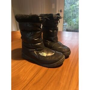 The North Face Women’s Nuptse Apres Black Puffer Boots Size 8